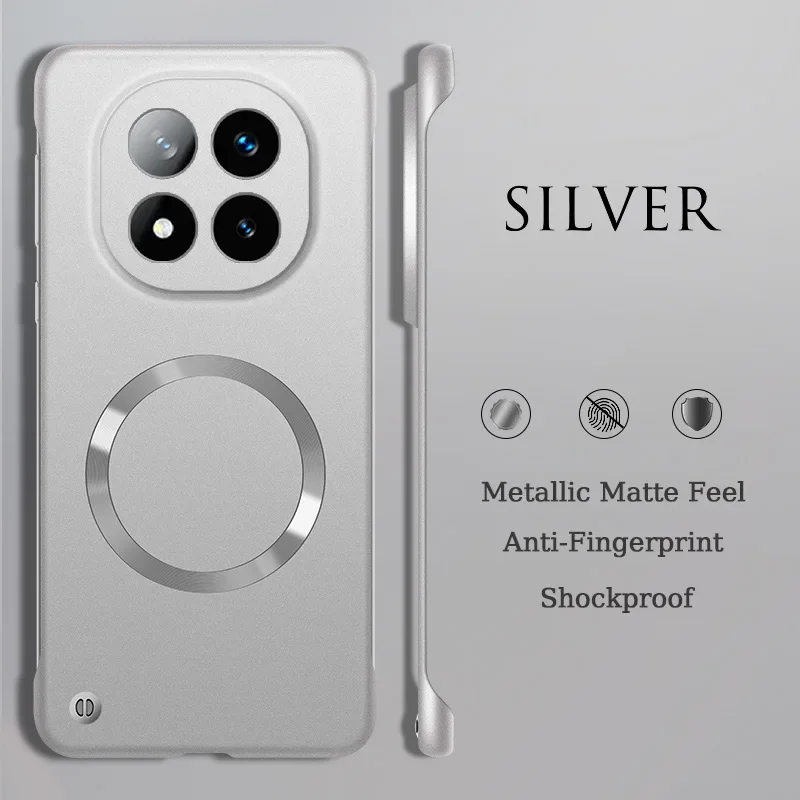 Luxury Ultra-Thin Metallic Frameless Magnetic Case with Magsafe and Shockproof Protection