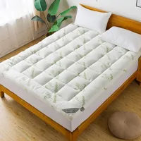 Bamboo_Viscose Mattress Topper Queen Size, Cooling Extra Thick Breathable Mattress pad 1
