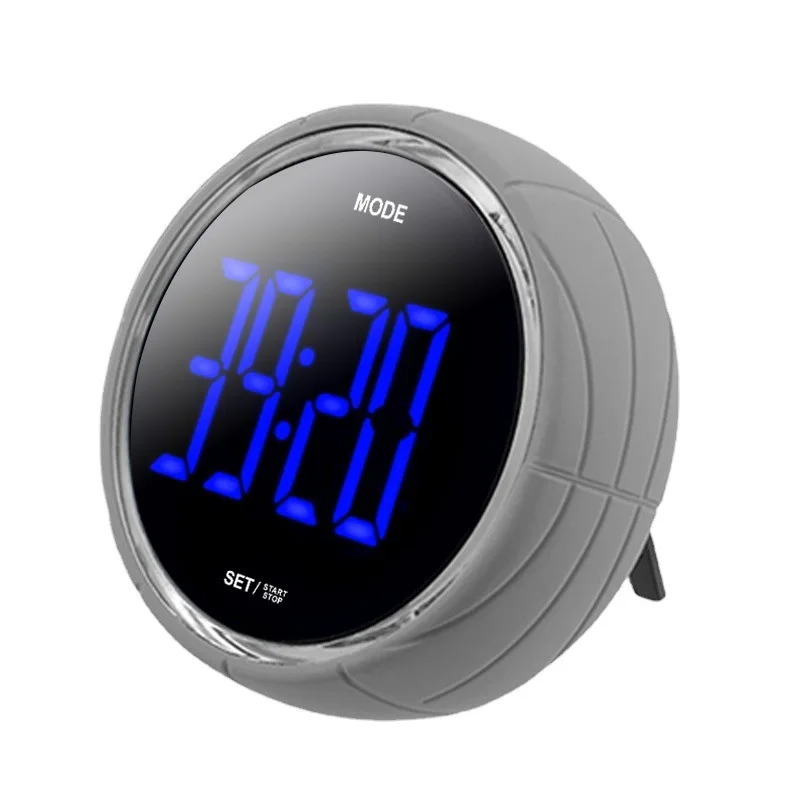 USB 충전 실리콘 손잡이 주방 타이머, LED LCD 전자 타이밍 학생 알람 시계