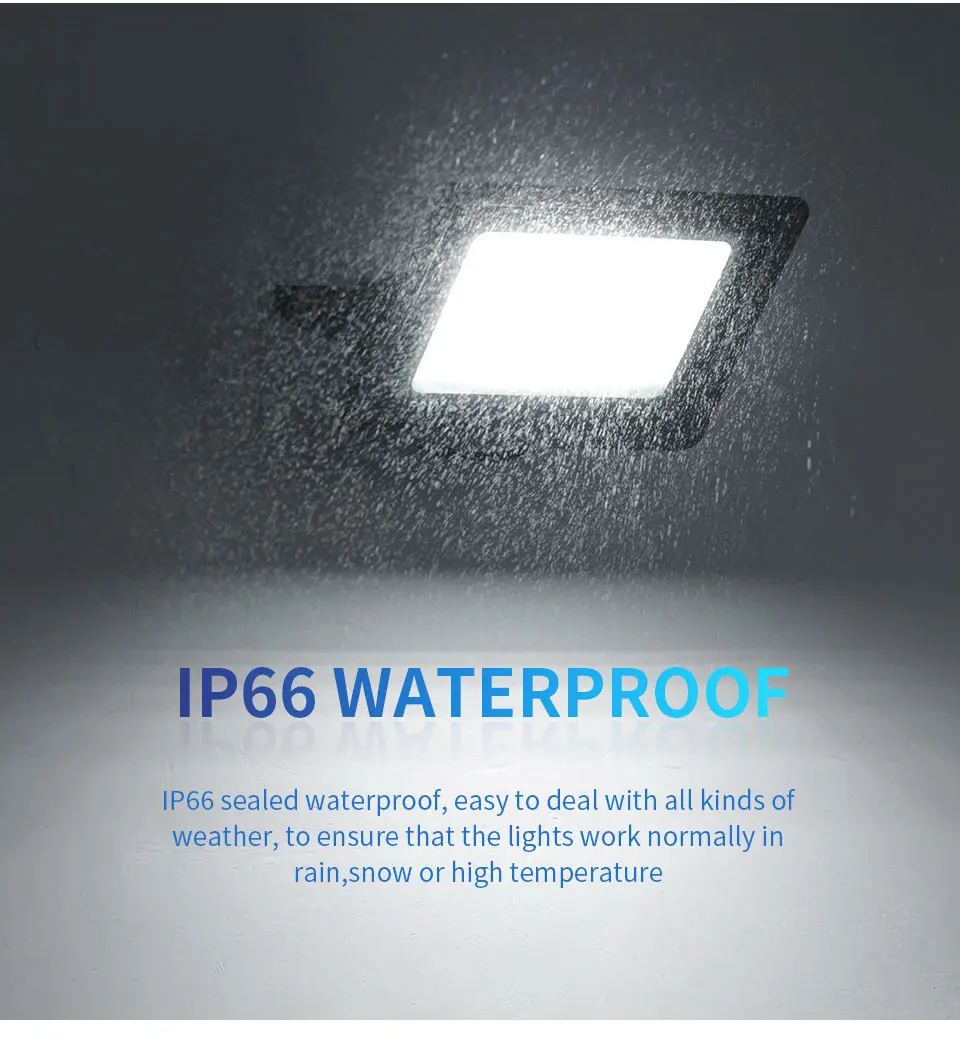 Description Picture 6 of itemLED Flood Light 10W 20W 30W 50W 100W 150W 200W AC110 Reflector Outdoor Spotlight Street Light Led Exterior Wall Lamp For Garden