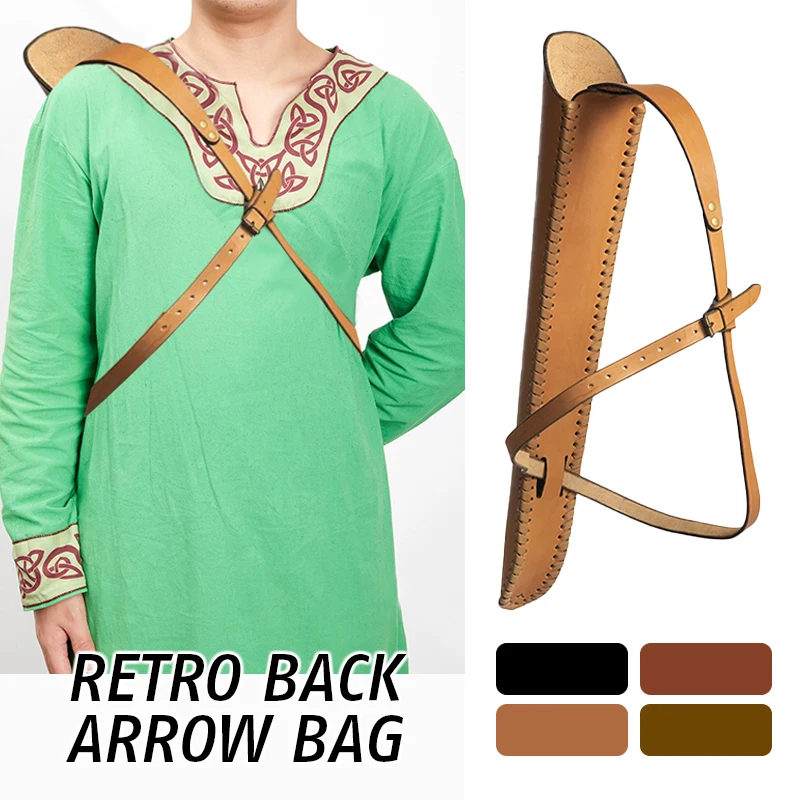

Steampunk Shoulder Back Arrow Holster Medieval Renaissance Bowman Archer Costume Nomad Horseback Archer Cosplay Prop