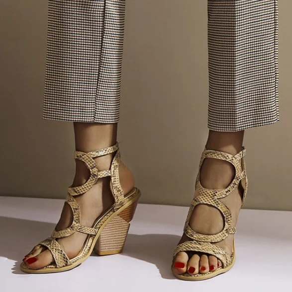 

ENMAYER Luxury Shoes Women Designers Women Sandals 2023 Wedges Shoes for Women PU Basic Casual Buckle Strap High Heel Sandals