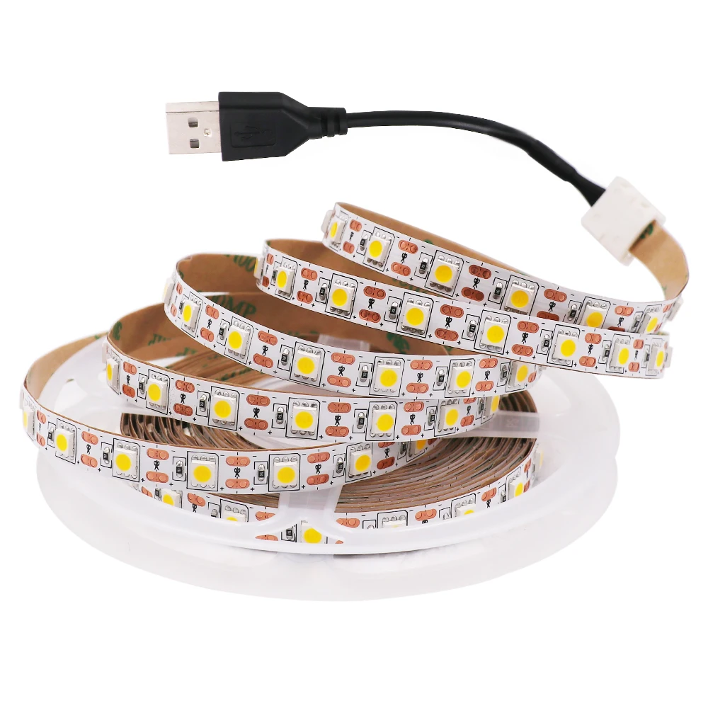 Description Picture 2 of item5V USB LED Strip Light SMD 5050 Flexible LED Tape Ribbon TV Backlight Lights Strip Home Decoration 30cm 50cm 1m 2m 3m 4m 5m