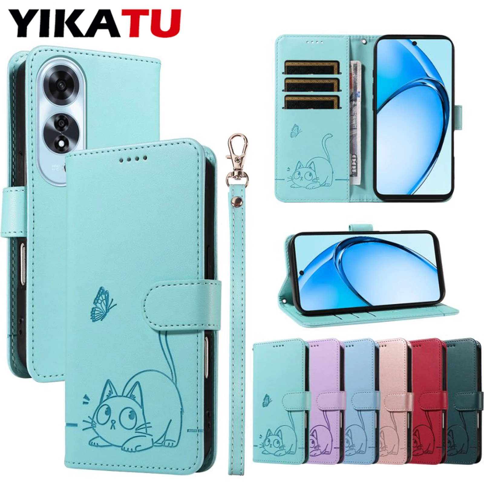Magnetic Leather Wallet Phone Case