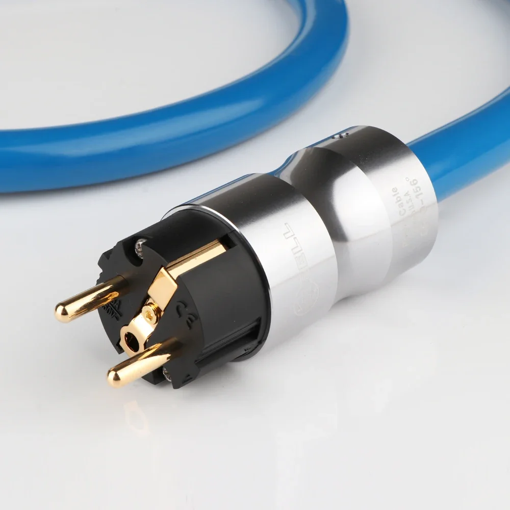 OCC Silver Plated Power cable D511 EMC Shield AC Power Cord Silver Plated US Cord Cable HIFI EU version schuko power cable