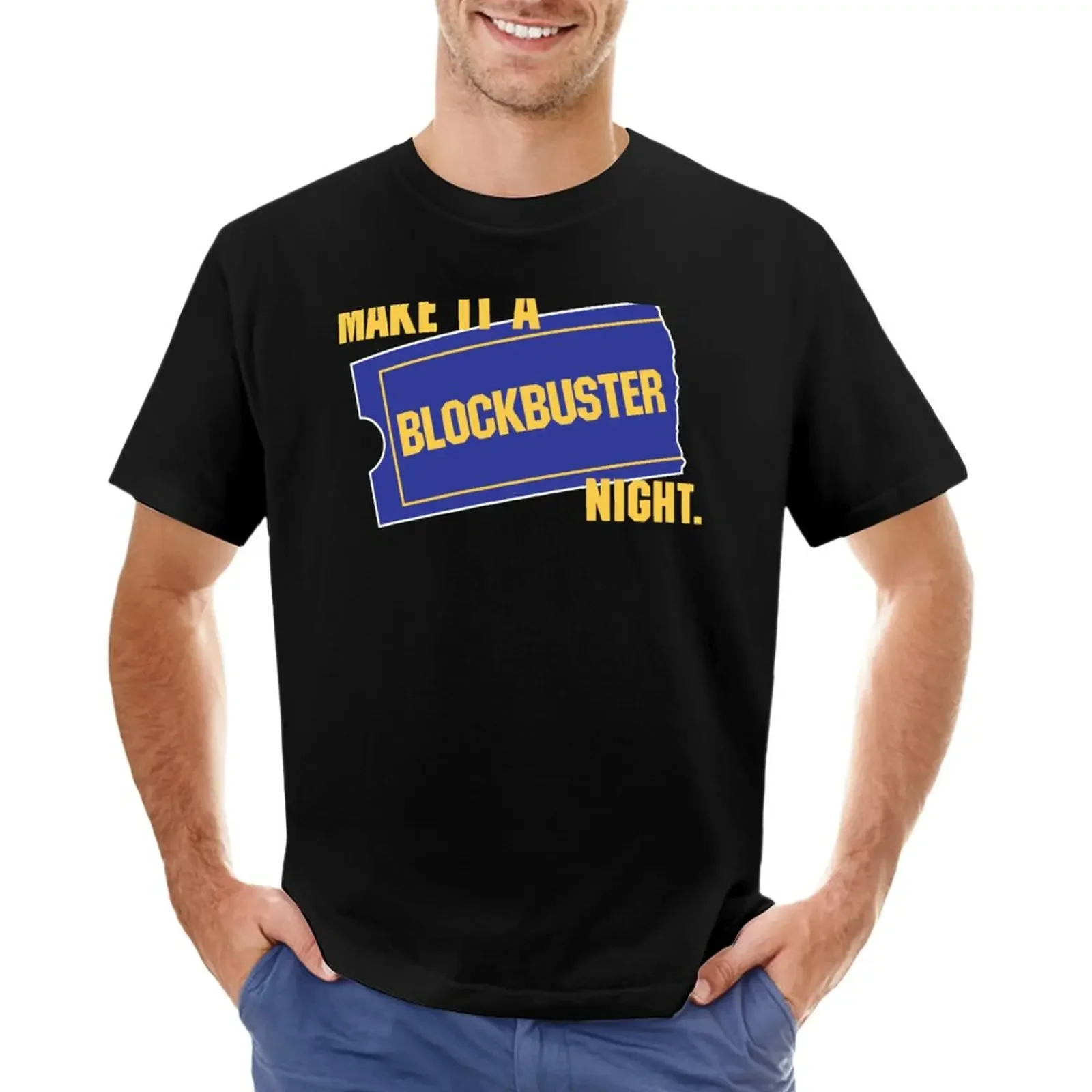 

Make It a Blockbuster Night T-Shirt plus sizes shirts graphic tees customs design your own mens tall t shirts