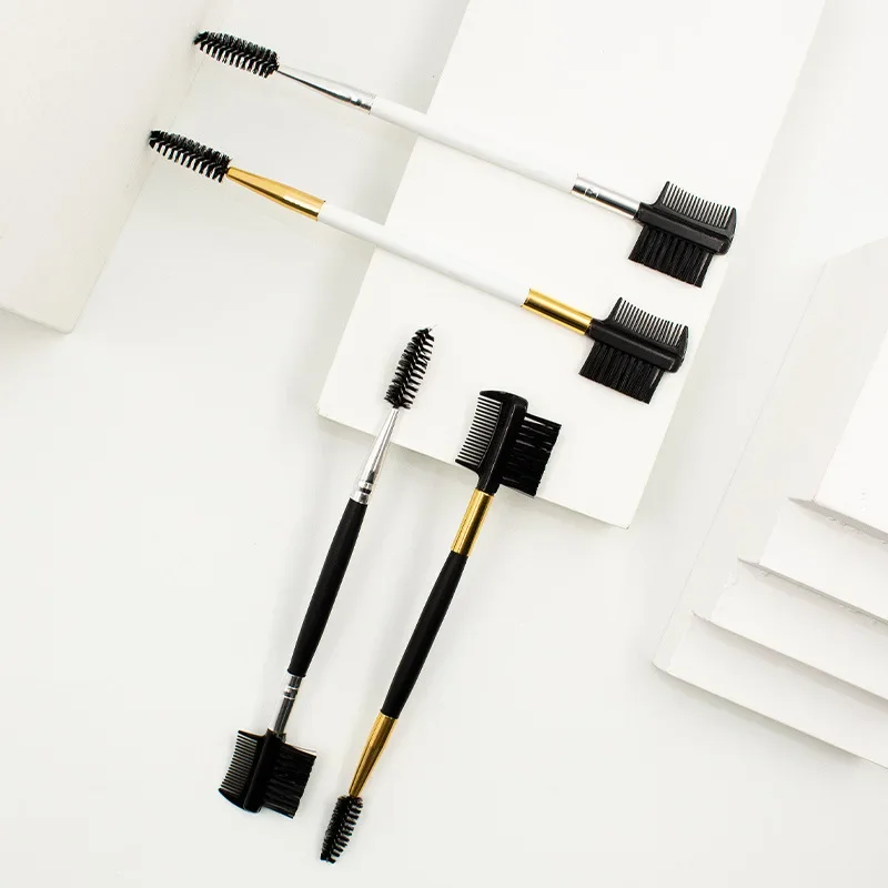 Makeup Brush Set Makeup Tool Double Ended Eyebrow Comb Brush Eyelash Applicator 1PC