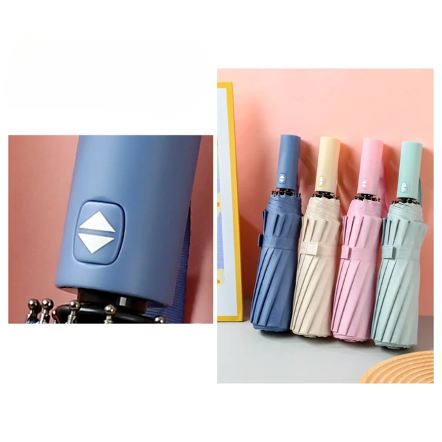 Big 12 Bordák Erős Esernyő Nagyítás 108 Cm Átmérőjű Automatikus Uv Parasol Szél És Eső Ellenállás Bumbershoot - Image 5