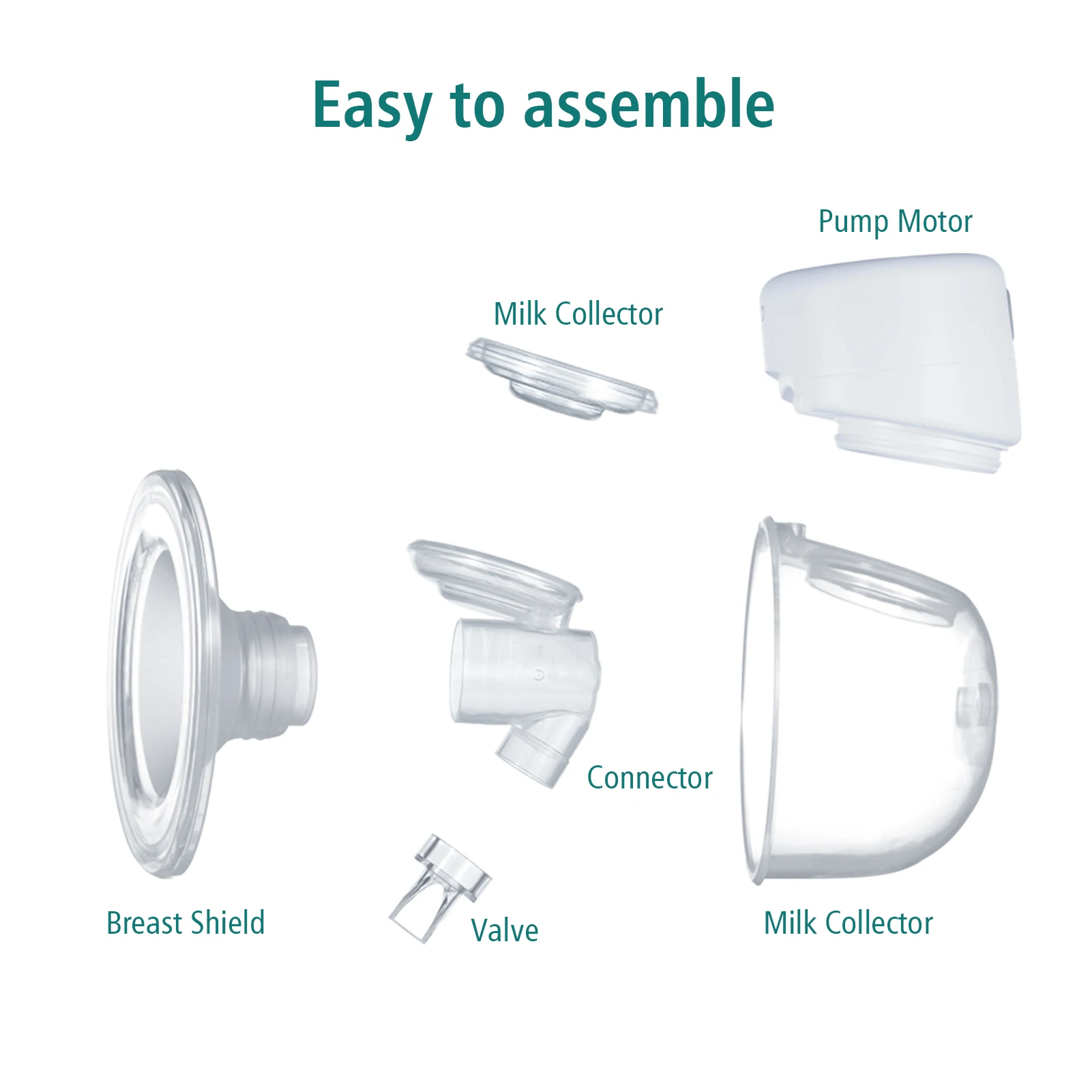Electric Breast Pump Wearable Silent Invisible Hands Free Comfort Milk Collector BPA-free Home