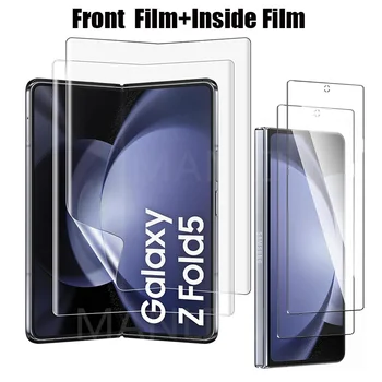 Pellicola idrogel opaca anteriore 2in1 all'interno della protezione dello schermo in TPU per Samsung Galaxy Z Fold 3 4 5 5G Pellicola flessibile a copertura totale senza vetro