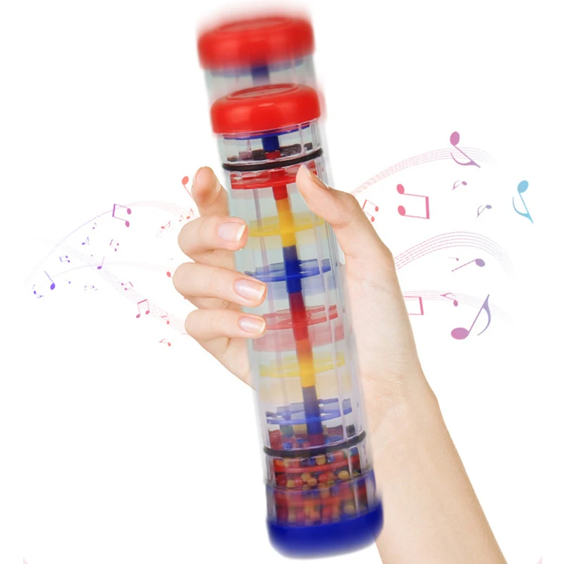 10/20cm Hand Cranked Rain Sounder Plastic Orff Instrument Auditory Cultivation Baby Puzzle Music Toys Parent Child Games TMZ