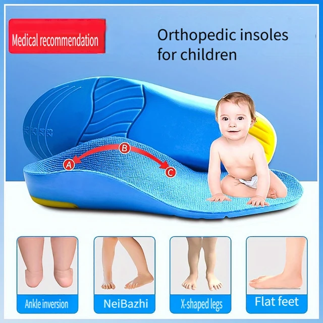 Kids Orthotics Flat Foot High Arch Support Orthopedic Insoles for Children Plantar Fasciitis Comfort Sports Running Shoes Pads 1