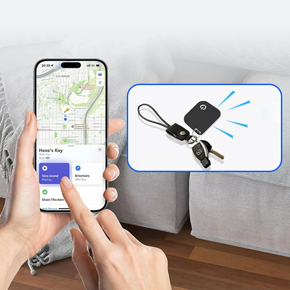 Ultra-Thin Wallet Tracker IPX68 Waterproof Wireless Charging Air Tag Works For Apple IOS Find My APP Smart Tracking Locator Card