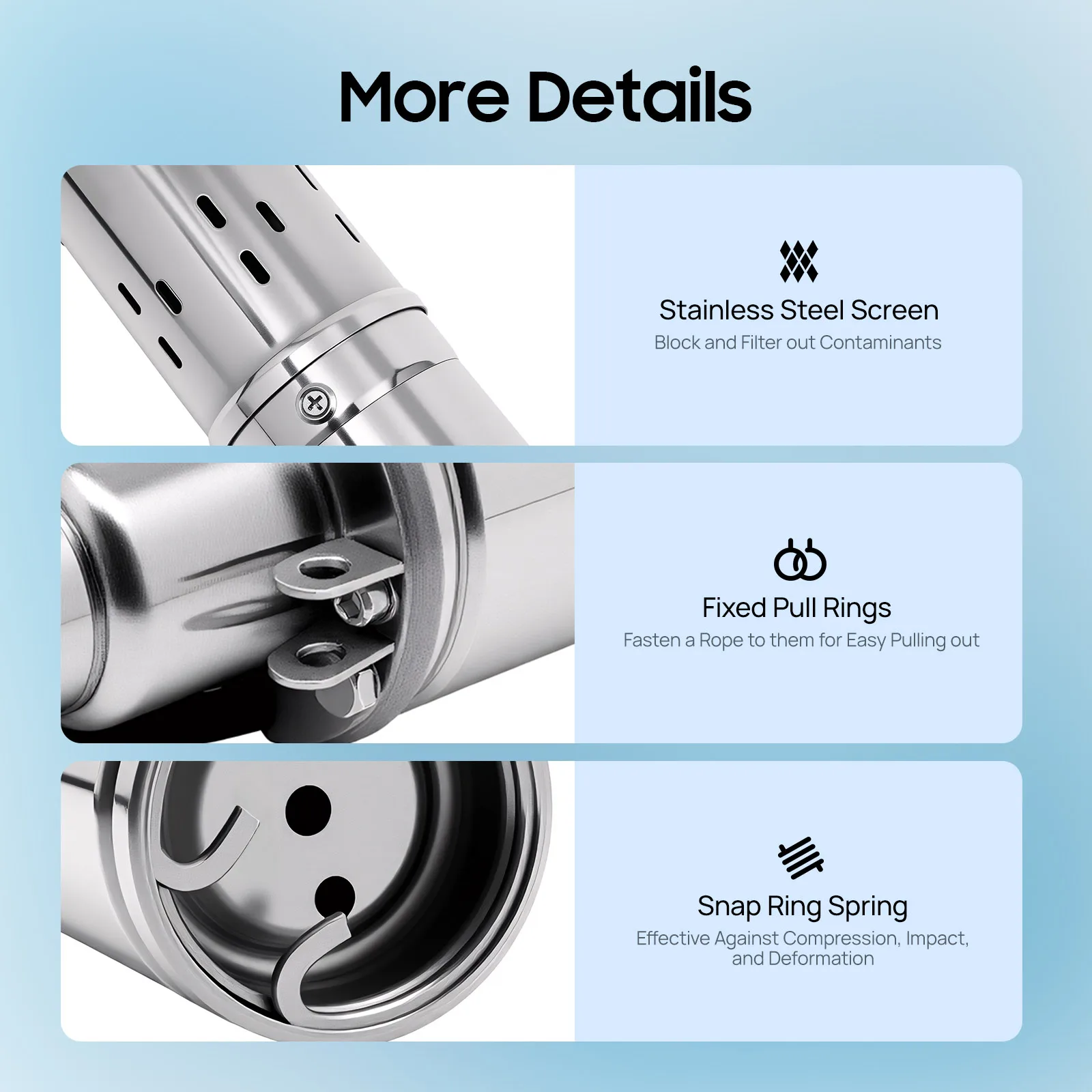 220V 250W/500W Submersible Deep Well Pump Screw Pump Sand Compatible Stainless Steel Garden Farm Pump For Supplying Water