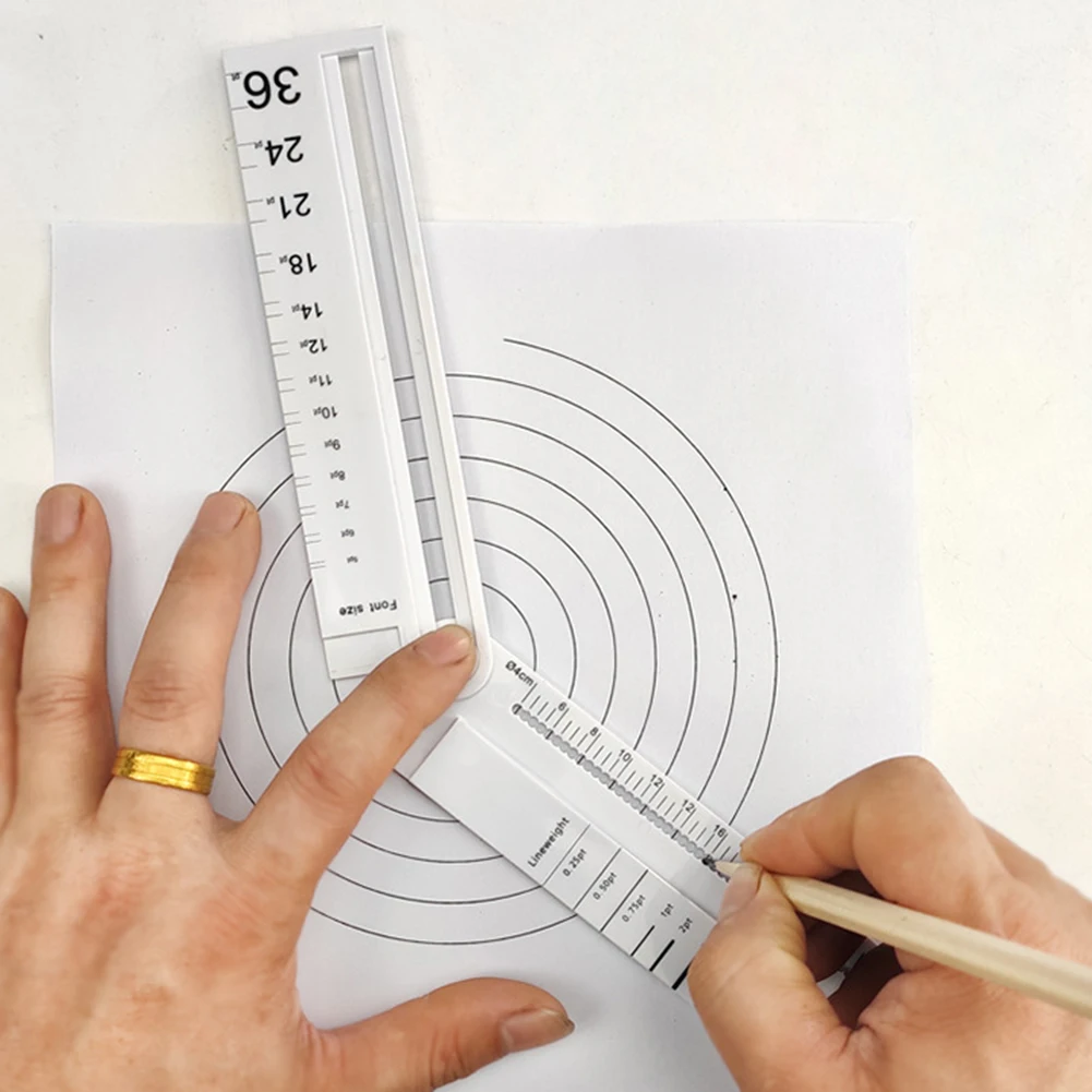 Folding Geometric Ruler - Multifunctional Drawing  Drafting Tool