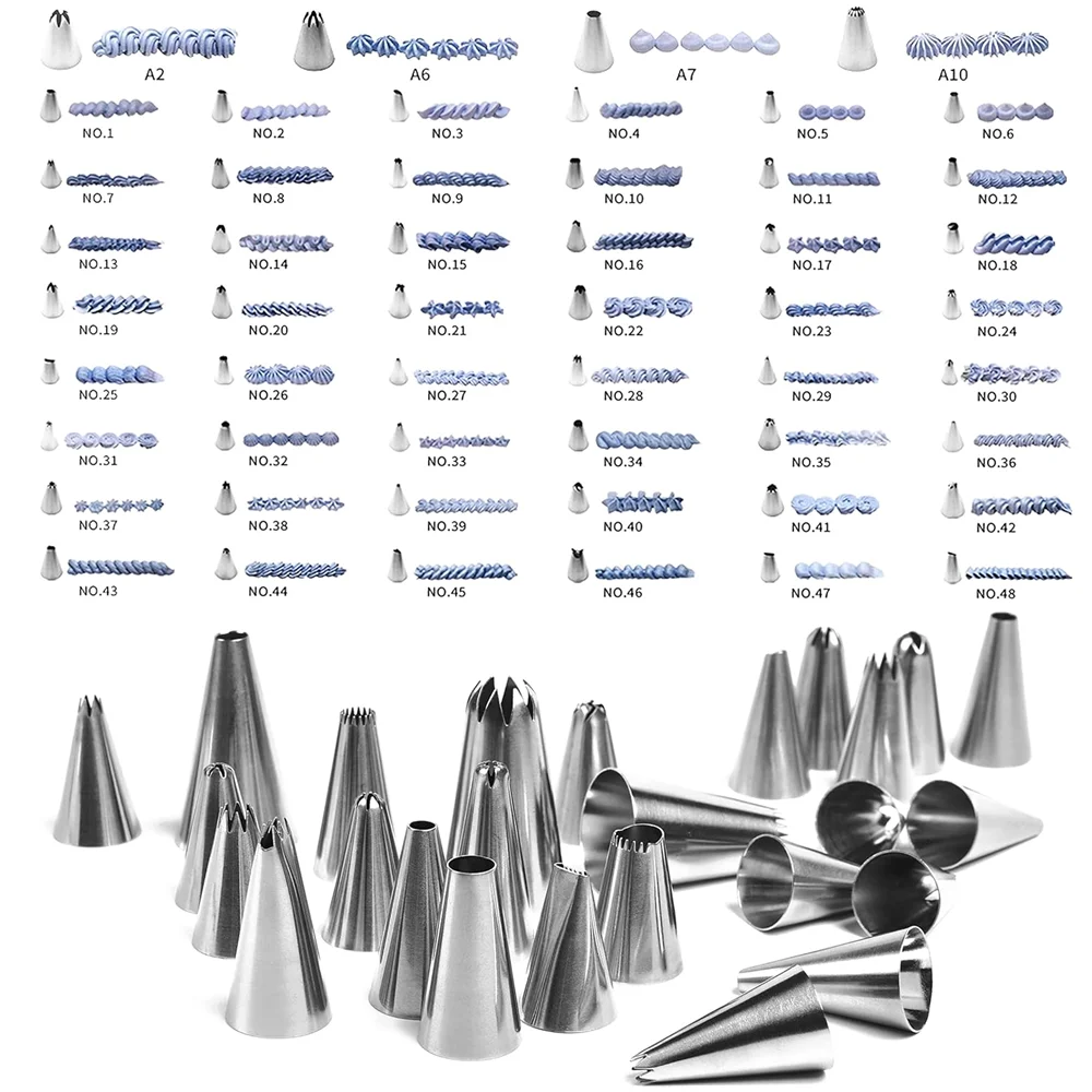 Icing Nozzle Cake Decorating Fondant Craft Tips Set 52pcs Pastry Tips cake decorating tip set cake icing nozzles baking nozzle set cake decorating nozzle set