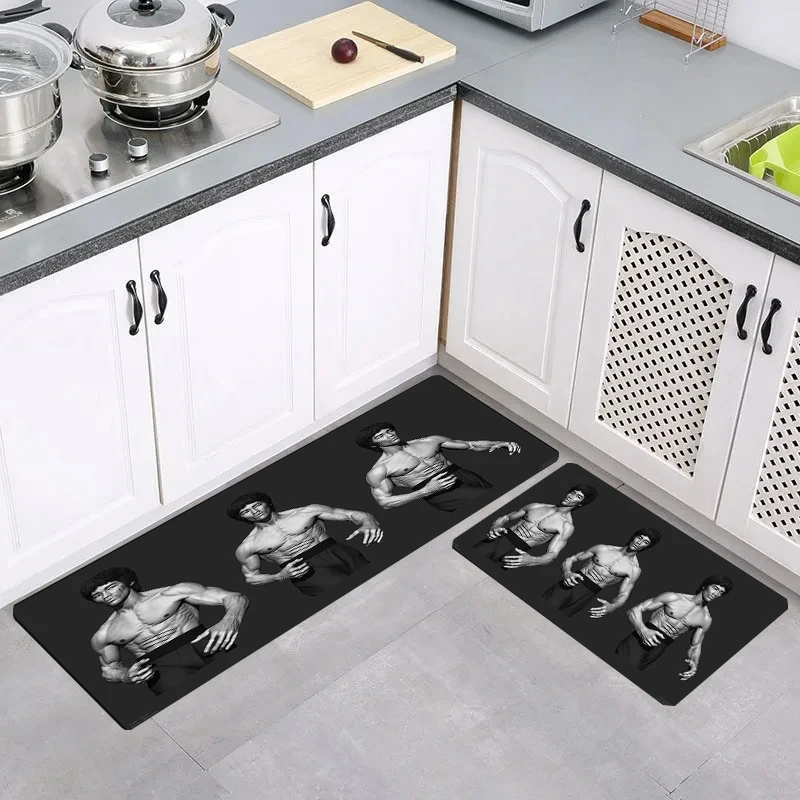 Rugs B-Bruce Kung Fu Lee House Entrance Mat Balcony Carpets Kitchen Rug Aesthetic Room Decoration Home Foot Carpet Doormat Door