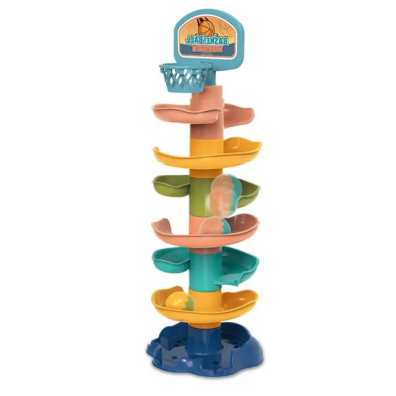 7 Layer Ball Drop And Roll Swirling Tower For Baby Toddler Ball Drop