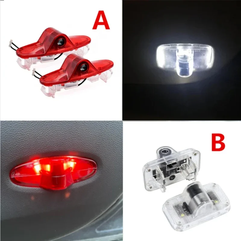 LED 자동차 문짝 엠블럼 웰컴 라이트 프로젝터 장식 램프 액세서리, 르노 삼성 QM5 SM6 SM7 QM6 SM5 L43, 2 개