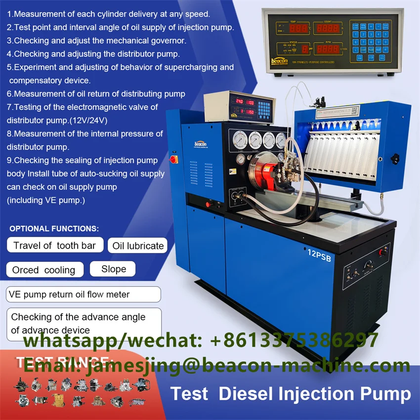 

Global Auto Repair Equipment Diesel Injector Calibration Machine 12PSB Diesel Fuel Injection Pump Test Bench