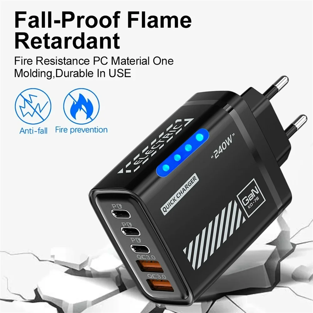 240W 5-in-1 Desktop Charger - US Plug thumbnail 2