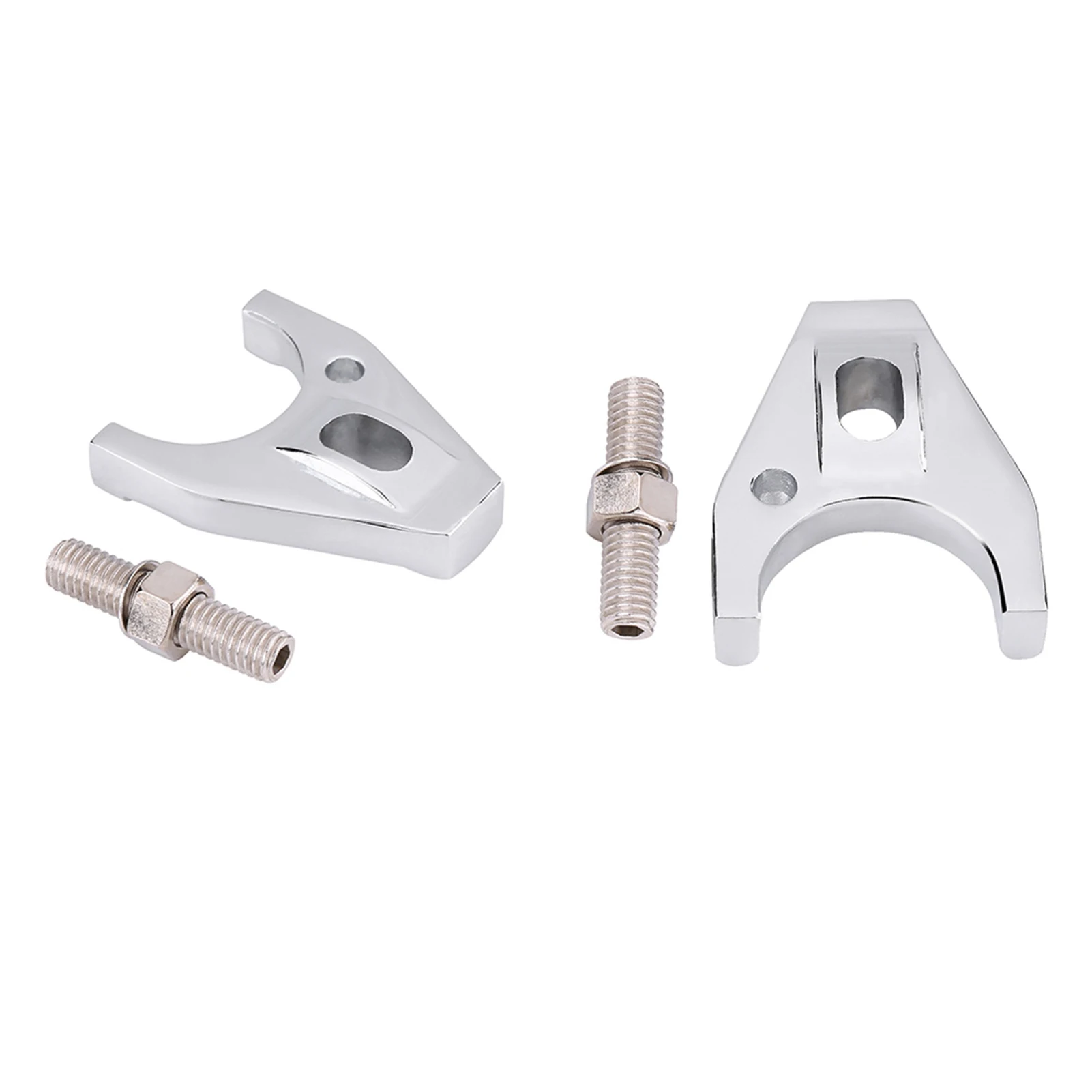 Electronic ignition kit Chrome Billet Aluminum Distributor Clamp Hold Down with Screw Replacement for Chevy SBC BBC SB BB HEI Electronic
