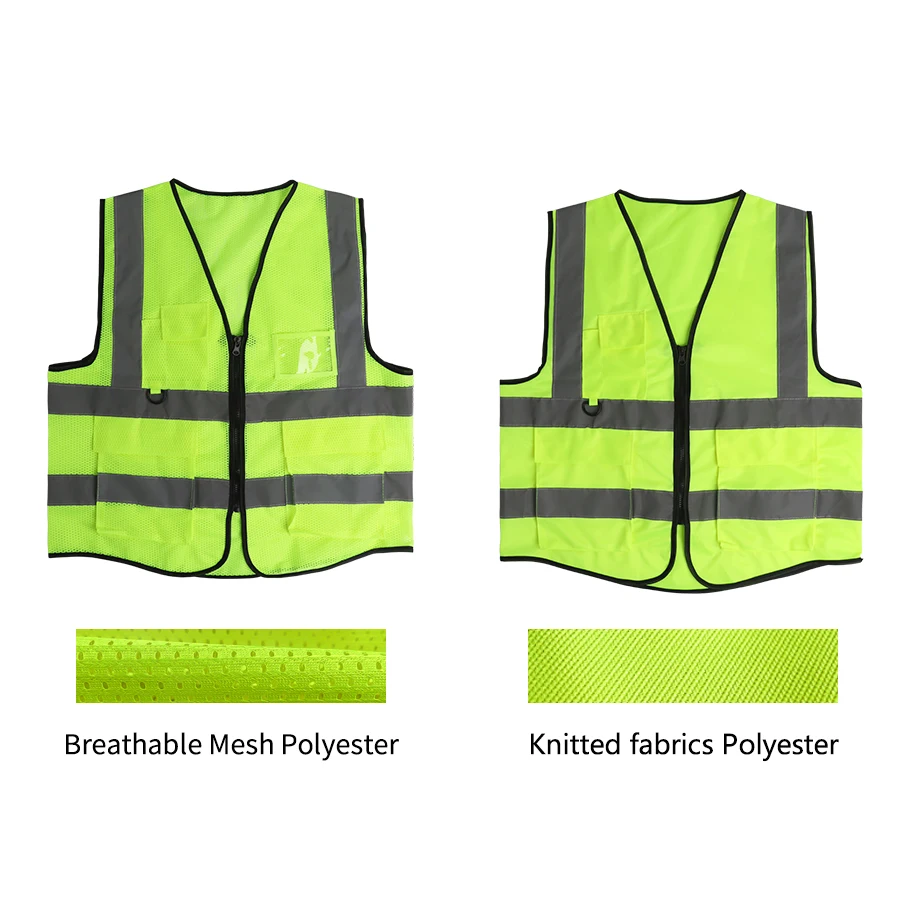 Adjustable Reflective Security Vests High Visibility Reflective Safety Vest Traffic Night Outdoor For Running Cycling Sports