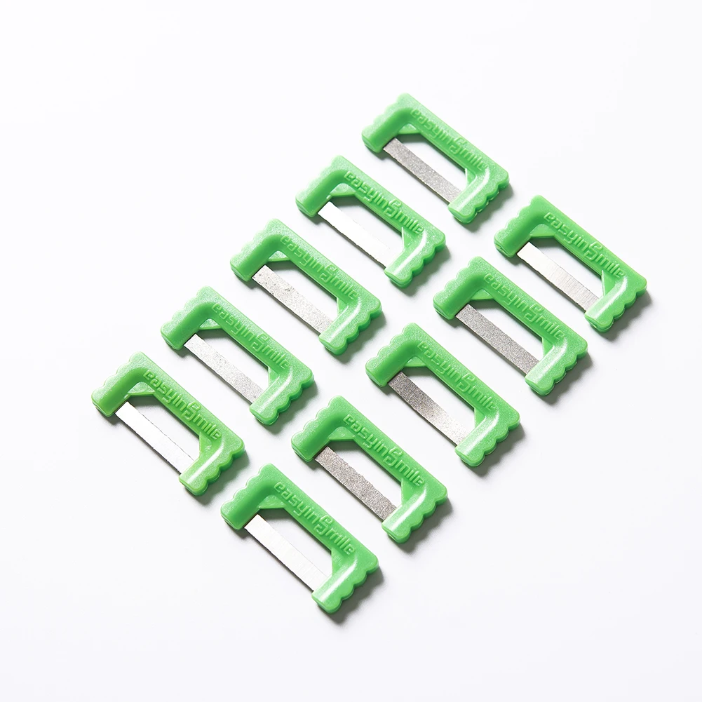 EASYINSMILE Dental Orthodontic IR/IPR Kit Interproximal Reduction Strips Enamel Polishing Saw Diamond for Removal&Clean 10Pcs/pa 5
