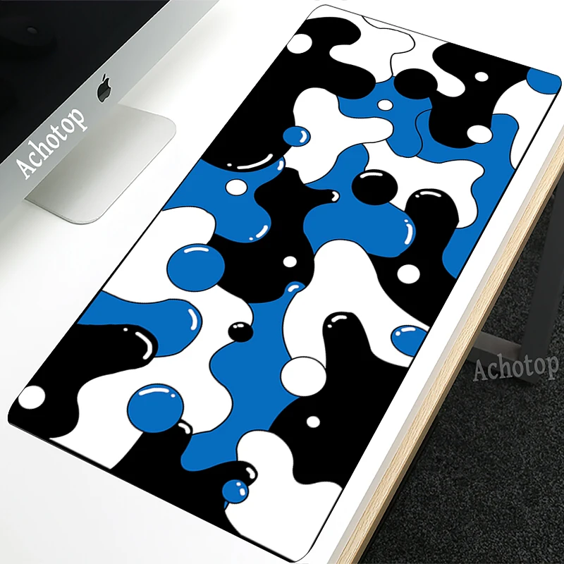 Grande Abstrato Líquido Gaming Mouse Pad Computador Mousepad Tapete Gamer Art pc Desk Mat 900x400 - Imagem 4