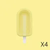 4 yellow popsicle