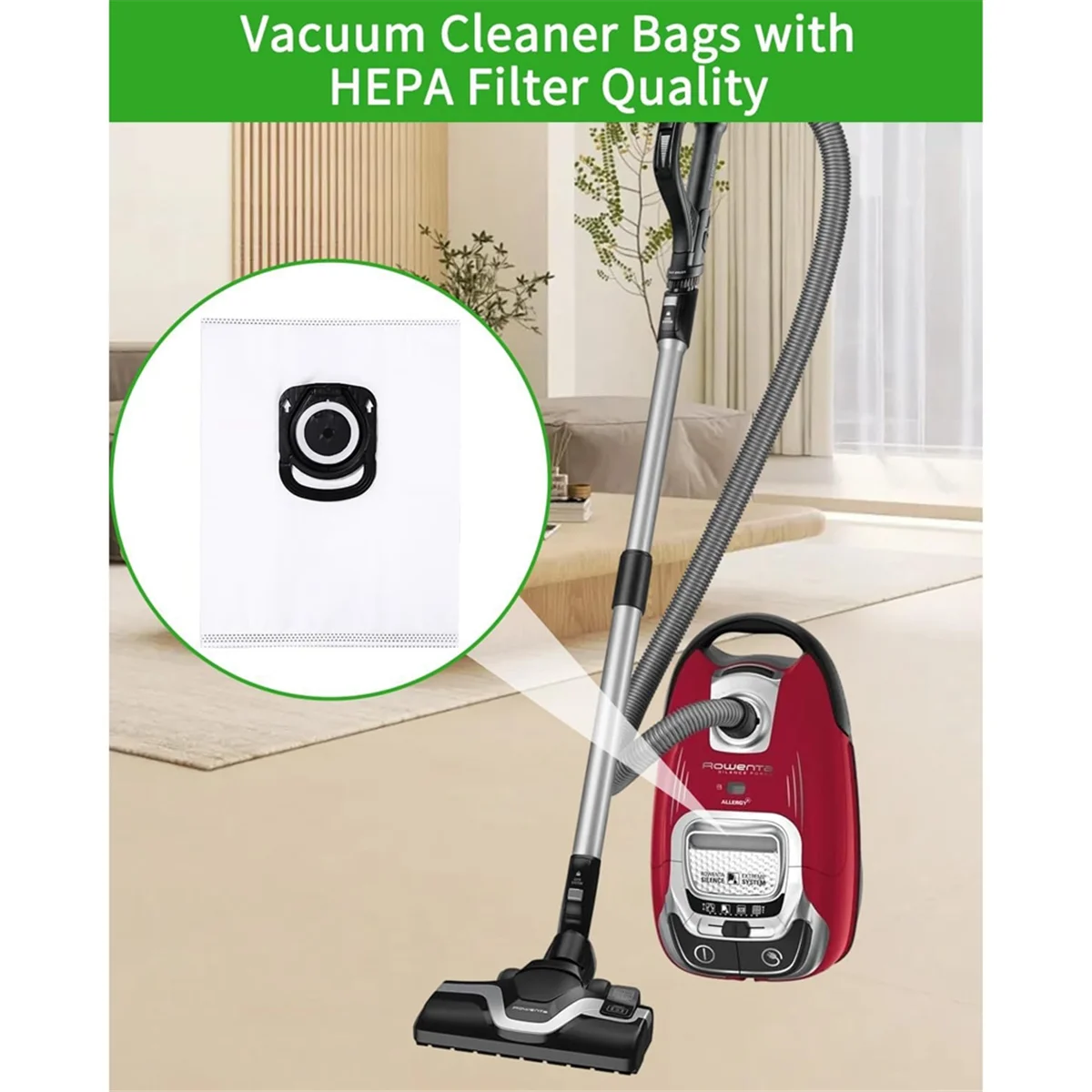 For Rowenta ZR200520 ZR200540 ZR200720 Vacuum Cleaner Dust Bags Replacement Parts Accessories 6