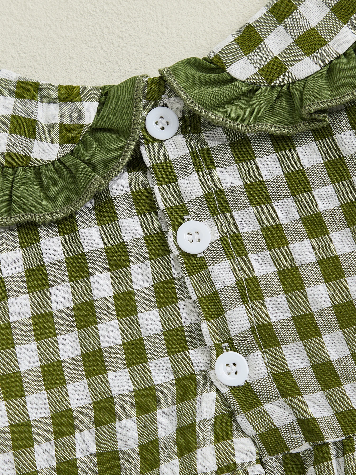 FOCUSNORM 0-18M Schöne Baby Mädchen Jungen Strampler Ente Gestickte Plaid Print Puppe Kragen Langarm Bodys Overalls – Detail 10