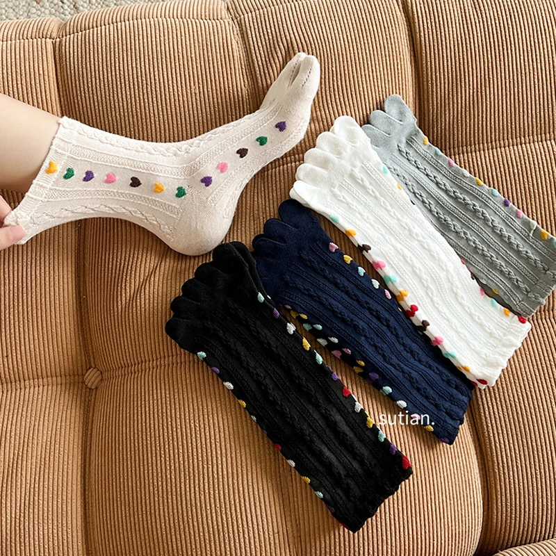 10 Paia Calzini Invisibili Donna Con Dita Separate – Antiscivolo In Cotone, Senza Cuciture, Colori Assortiti
