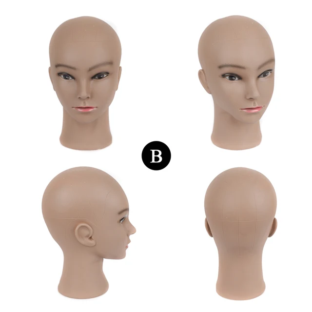 Zenyinfa Afro Bald Mannequin Head Mannequin Head for Wigs Making wig  Display Practice Styling Training Bald Professional Cosmetology with Clamp  Stand.