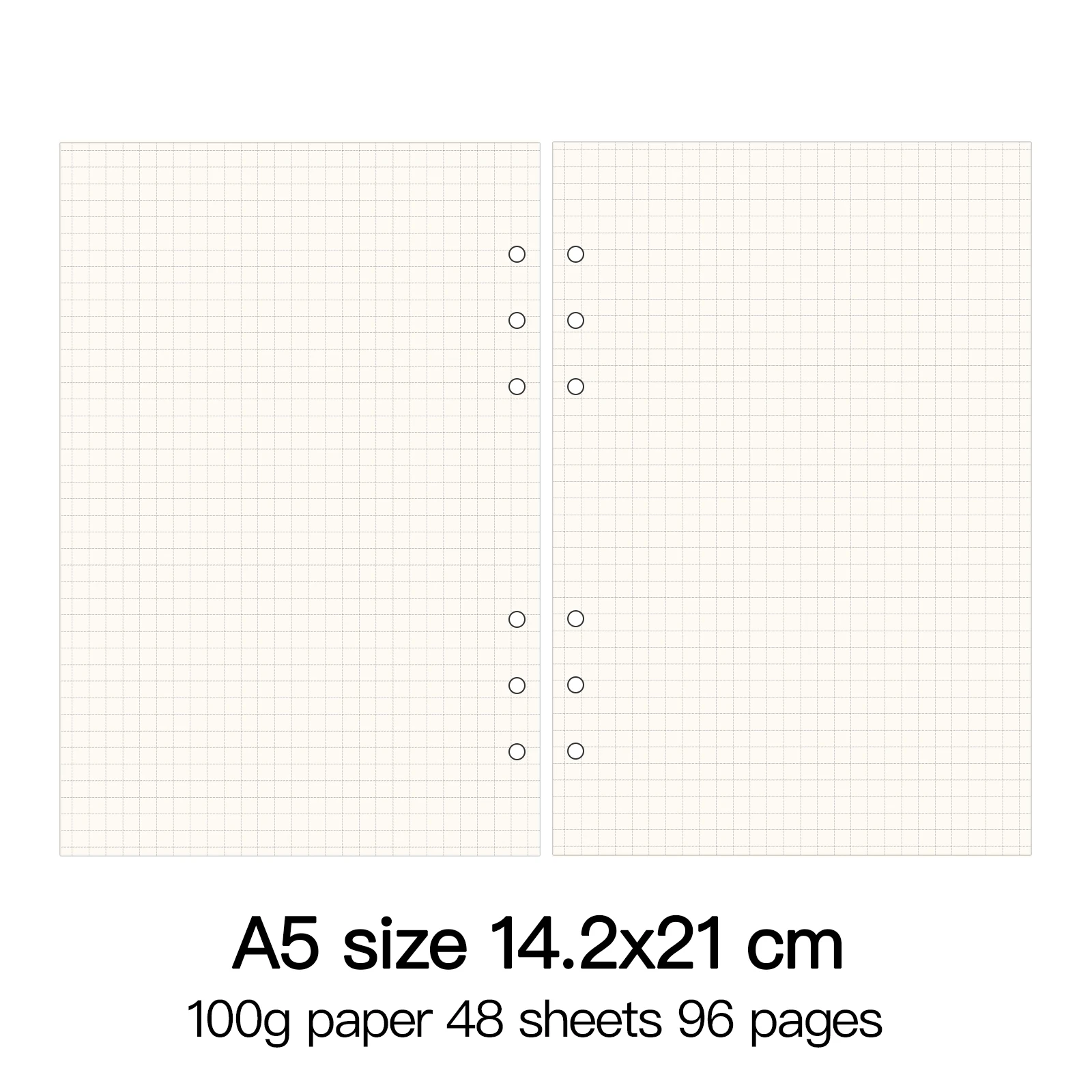 Premium Loose Leaf Spiral Notebook with High-Quality 100g Paper Inserts