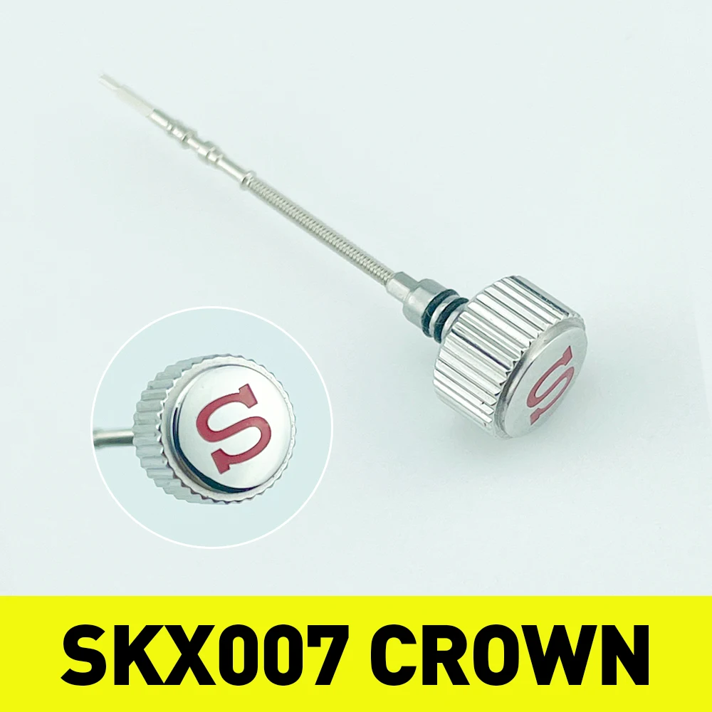 Enhanced Product Title: Premium Engraved 'S' Watch Crown with Dual Gaskets