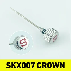Enhanced Product Title: Premium Engraved 'S' Watch Crown with Dual Gaskets (Red S)