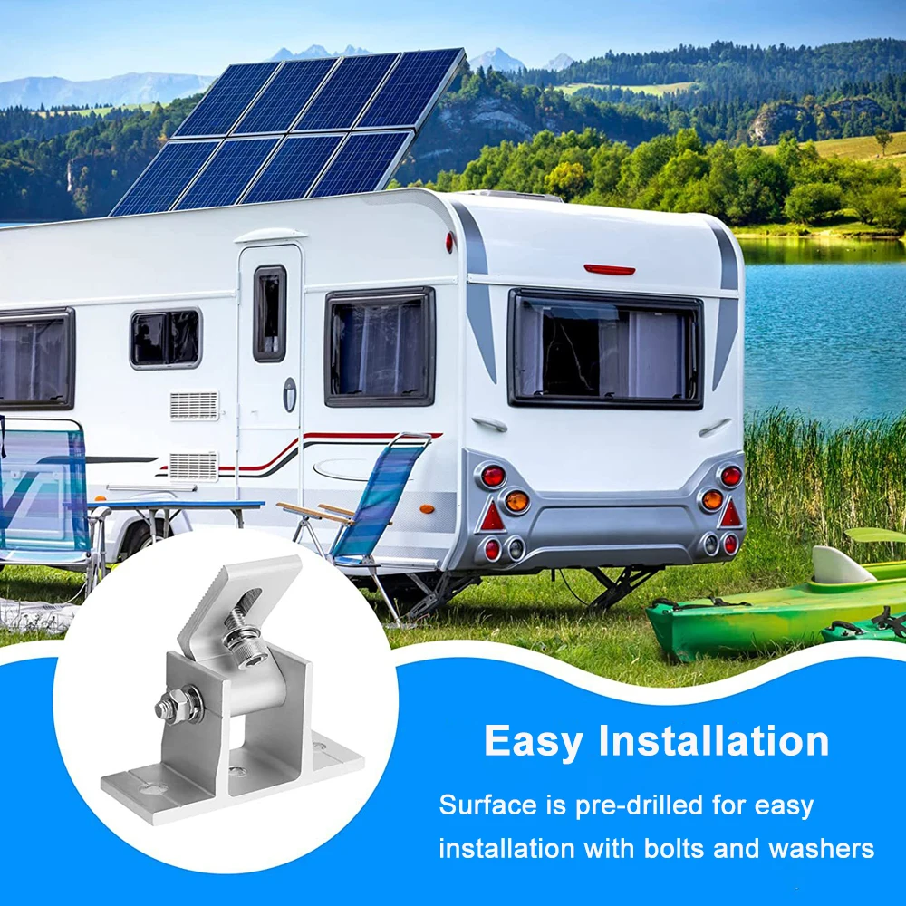 Solar Panel Mounting Bracket PV Panel Adjustable Angle Flat Roof Mounting Bracket Accessories Solar Foot Mount Tilt Bracke solar panel mounting set