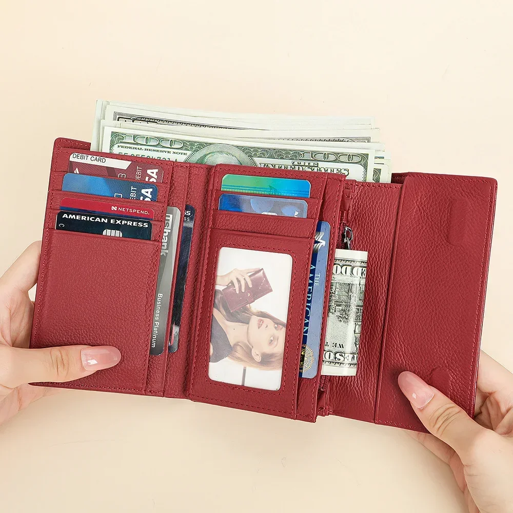 Genuine Leather Women Clutch Purse Wallet