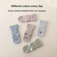 2 Pairs Lot Cartoon Newborn Floor Foot Warm Stuff Cotton Socks Children's Anti-slip Spring and Autumn Cute Boy Baby Toddler Gift 6