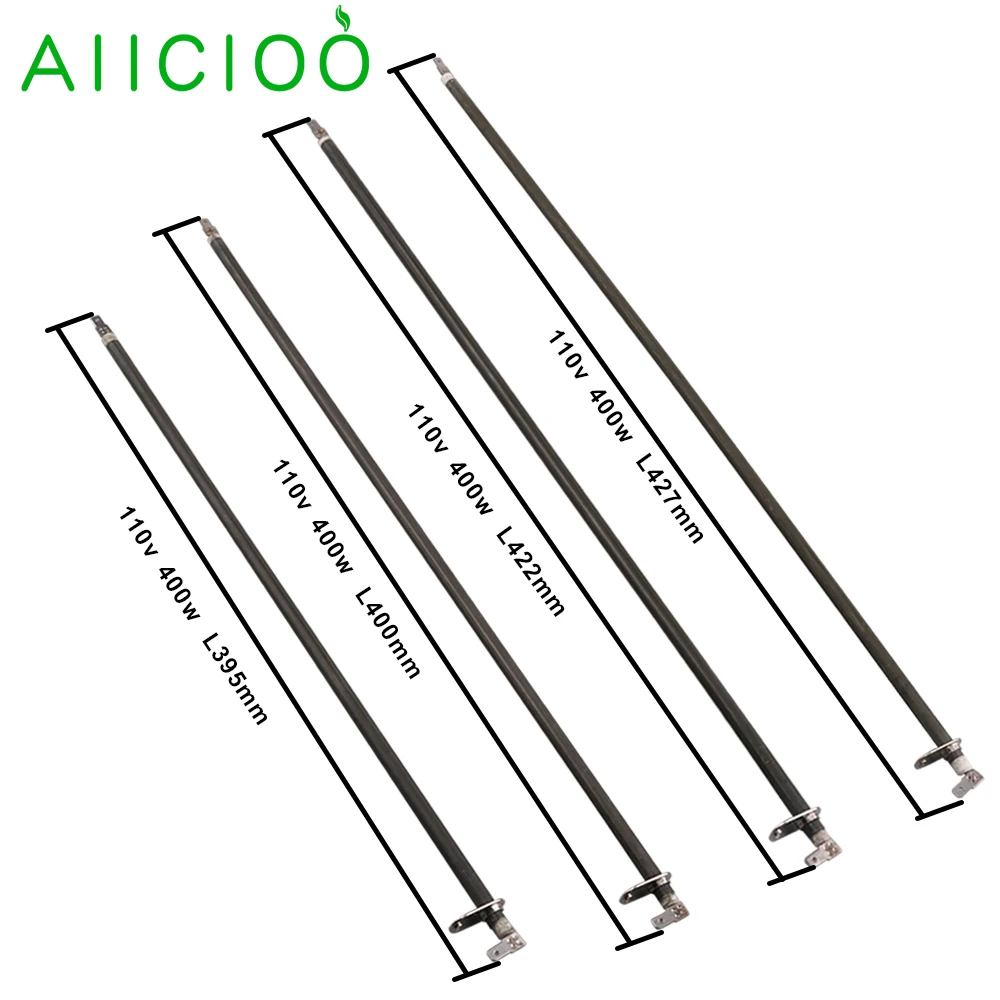Aiicioo 110v Elemento de Aquecimento Tubular Elétrico Sus304 Estilo Reto Aquecedor 400w Sauna Elemento de Aquecimento com Chapa Metálica Redonda