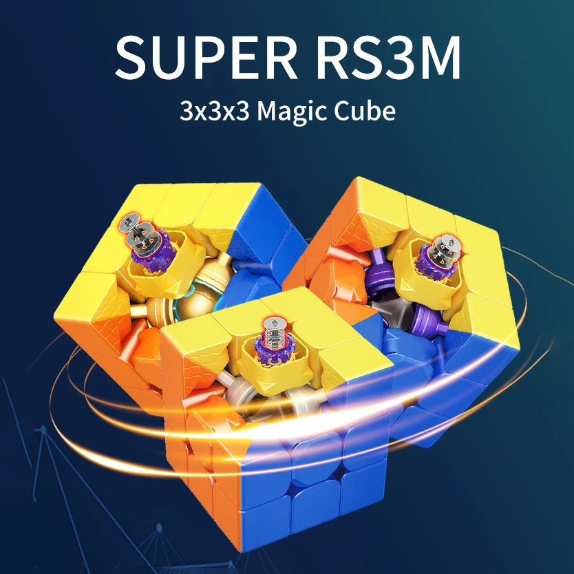 Moyu Magnetic Magic Cube 3X3 2022 Super Rs3M Maglev Ball Core Speed Puzzle 3X3 Professional Meilong3C Giocattoli Fidget Per Bambini