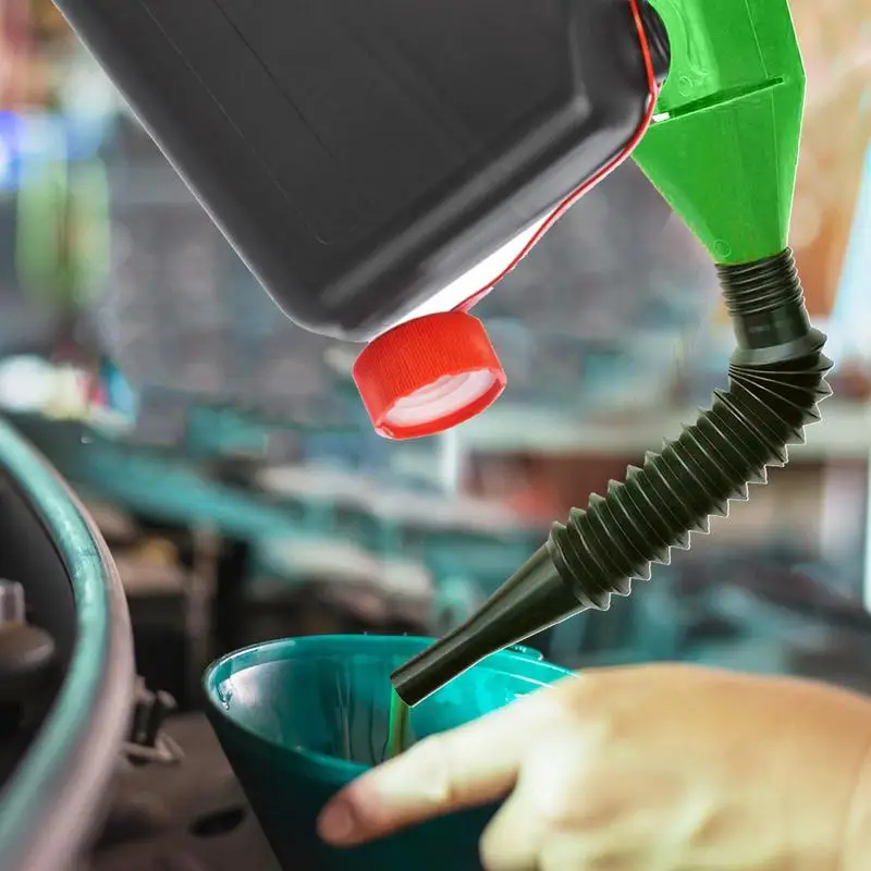

Oil Change Funnel Car Refueling Funnel Portable Multifunctional Folding Telescopic Hose Square Bayonet Hand Free Filling Pouring