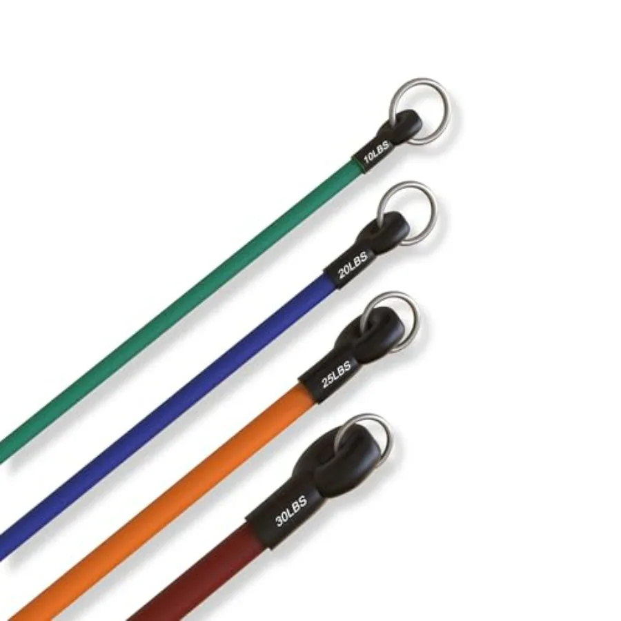 Exercise Resistance Bands - 8 Fitness Stackable Workout Bands - Compatible with MF-03 - Premium Latex 10/20/25/30 LBS
