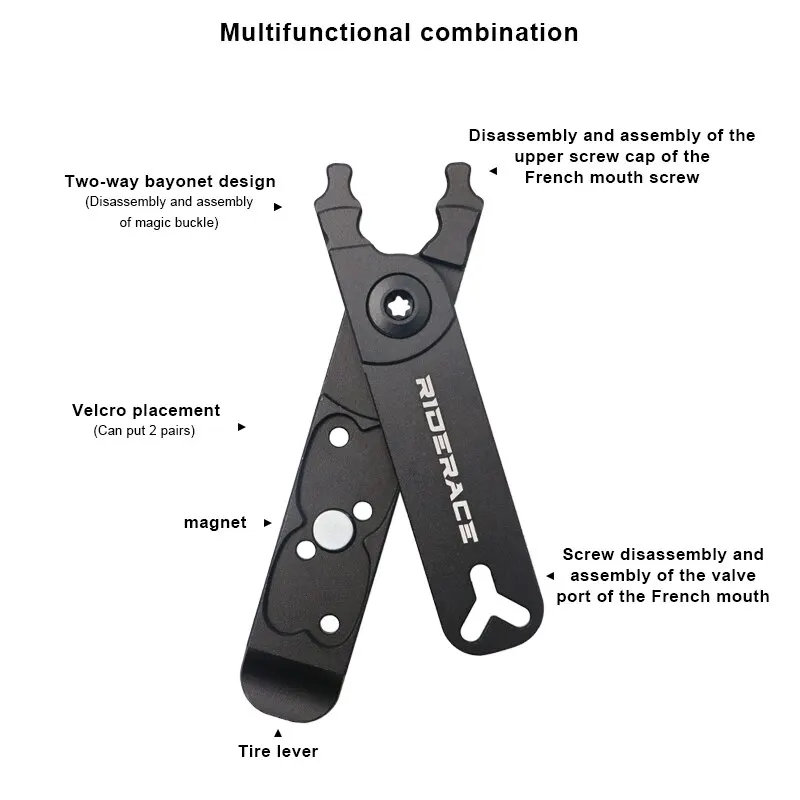 Description Picture 4 of itemRIDERACE Bicycle Chain Link Pliers Mini MTB Bike Quick Removal Install Plier Cycling Chain Buckle Open Close Clamp Repair Tools