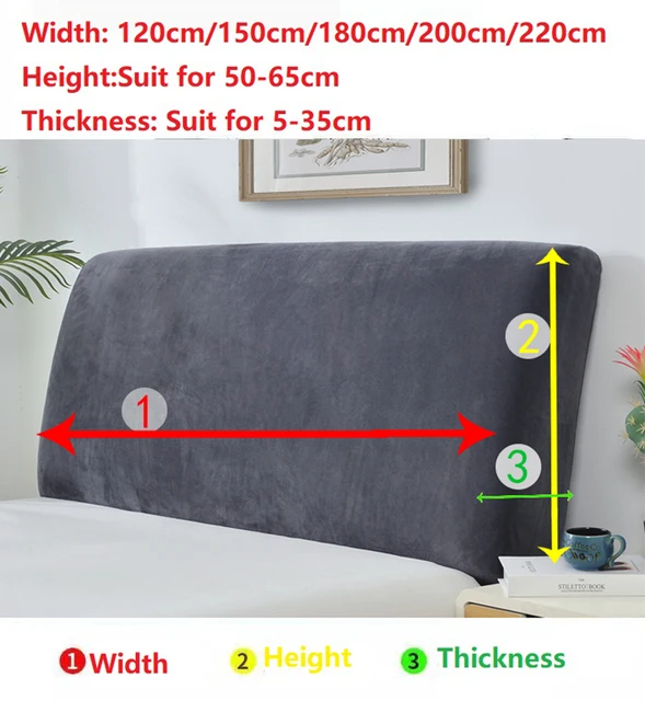 housse tete de lit  courte en peluche, couleur unie – Image 5