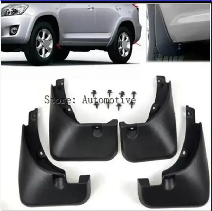 

New High Quality Rubber 4X Splash Guards Mudflaps Fenders For Toyota Rav4 2.4 2006 2007 2008 2009 2010 Black