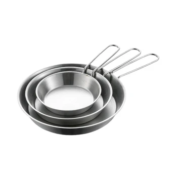 Comode padelle antiaderenti con manico pieghevole in acciaio inossidabile per cucinare 1