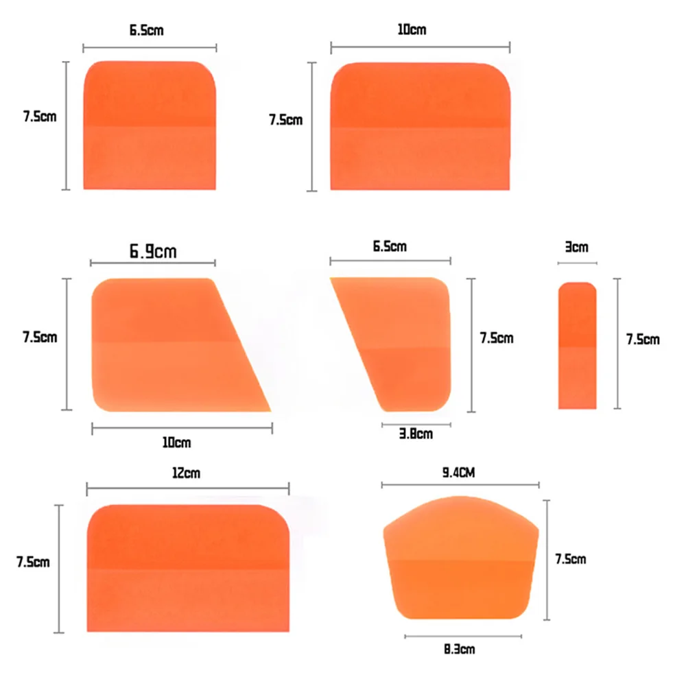 PPF Squeegee Soft TPU Rubber Squeegee Car TPU PPF Film Install Film Wrapping Scraper Cleaner Car Vinyl Wrap Window Tint Tool KNS 6
