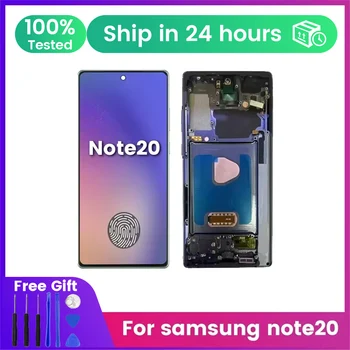 Note20 5G new Super Amoled 6.7" LCD For Samsung Galaxy Note 20 N980F N980F/DS N981B/DS N981U with Frame Display Touch Screen